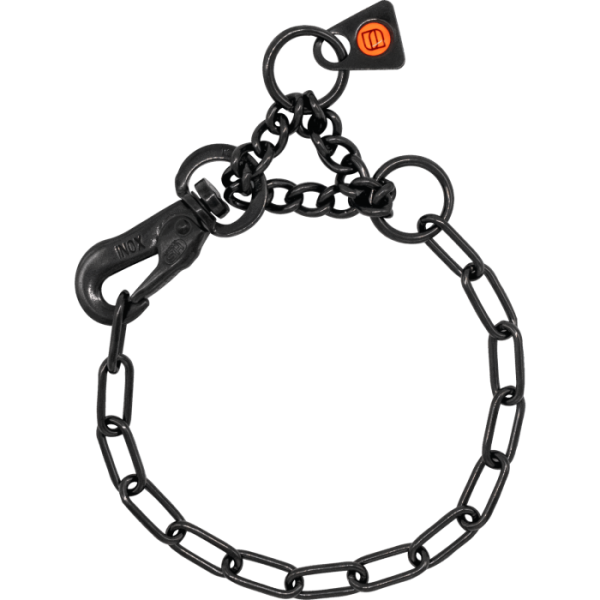Sprenger - Halskette, verstellbar - mit Haken - Edelstahl Rostfrei schwarz, 2,0 mm