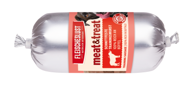 Fleischeslust MEAT & TREAT Trainingswurst Büffel, 200g
