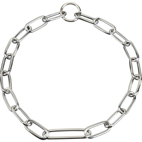 Sprenger - Halskette, mit extra langem Mittelglied - Stahl verchromt, 4,0 mm