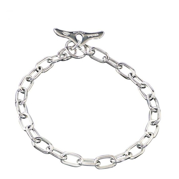 Sprenger - Halskette mit Knebelverschluss, medium - Stahl verchromt, 3,4 mm
