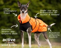 Hundemantel Active Cape Elastic Wind & Rain – actionfactory