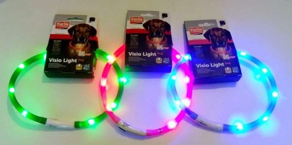 Karlie Visio Light LED-Leuchthalsband für Hunde, 70 cm, universell kürzbar