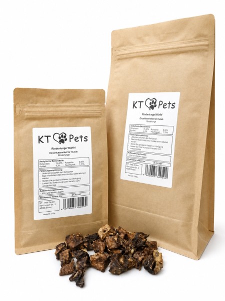 KT-Pets - Rinderlunge Würfel 500g/250g