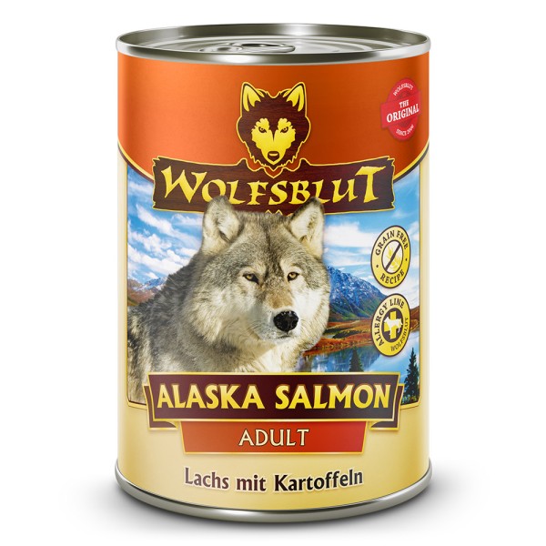 Wolfsblut Adult - Alaska Salmon - Lachs mit Kartoffeln 395g