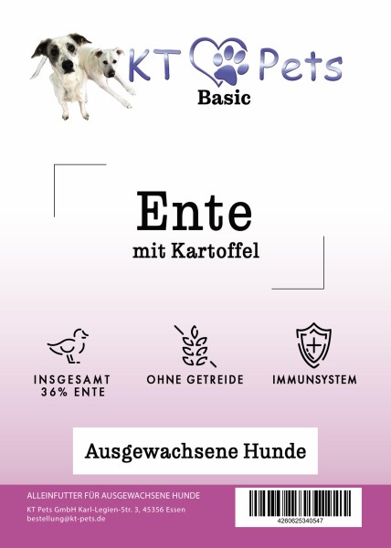 KT-Pets - Basic - Ente mit Kartoffel 10 kg