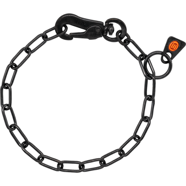 Sprenger - Halskette, verstellbar - mit Haken - Edelstahl Rostfrei schwarz, 2,0 mm