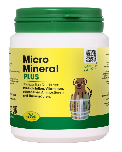 cdVet - MicroMineral PLUS Hund & Katze - Mineralstoff- und Spurenelementgeber - Magen-Darm Regulatio