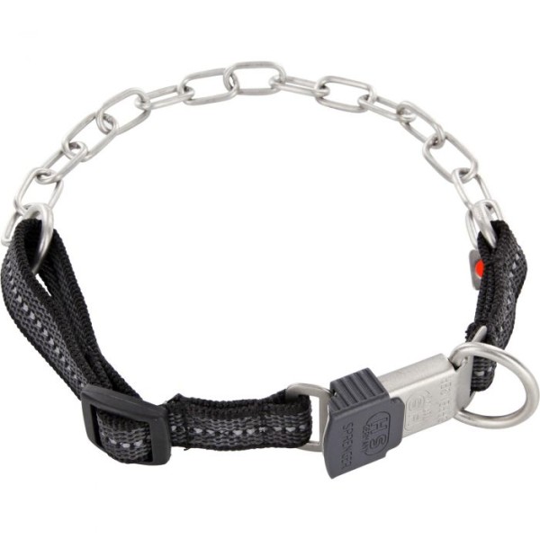Sprenger - Halskette, verstellbar, mit ClicLock - Edelstahl Rostfrei matt, 3,0 mm, schwarz