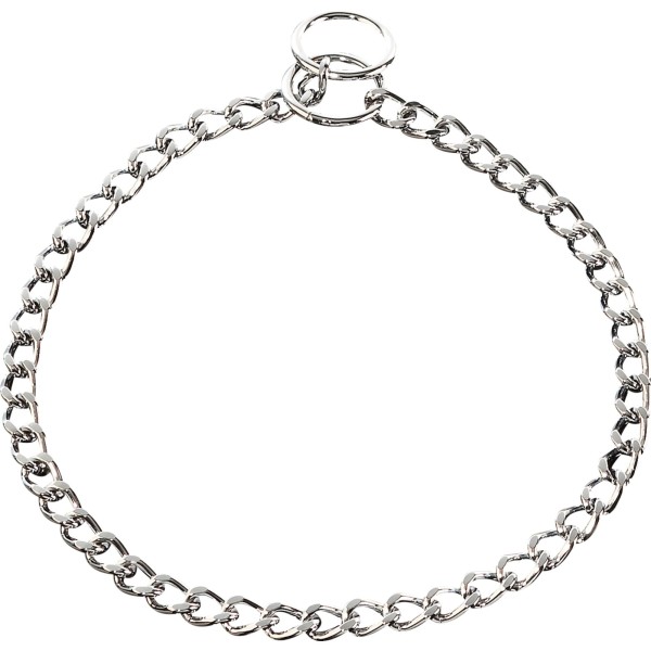 Sprenger - Halskette, flach geschliffene Glieder - Stahl verchromt, 2,5 mm