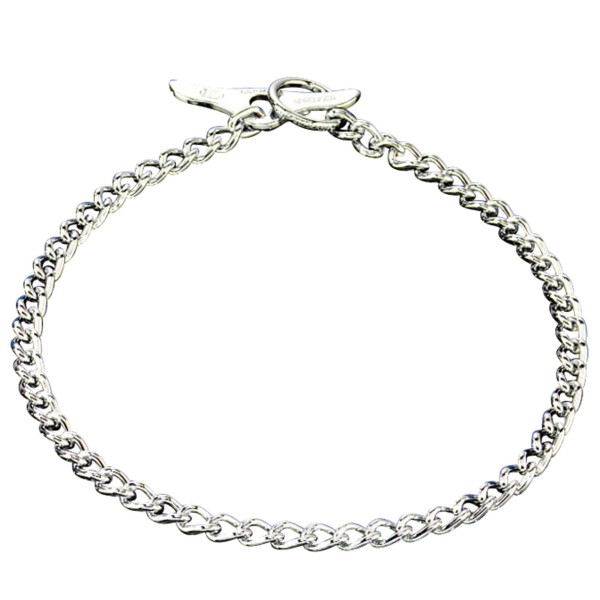 Sprenger - Halskette mit Knebelverschluss, runde Glieder - Stahl verchromt, 2,5 mm