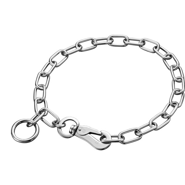 Sprenger - Halskette, verstellbar - mit SPRENGER-Haken - Stahl verchromt