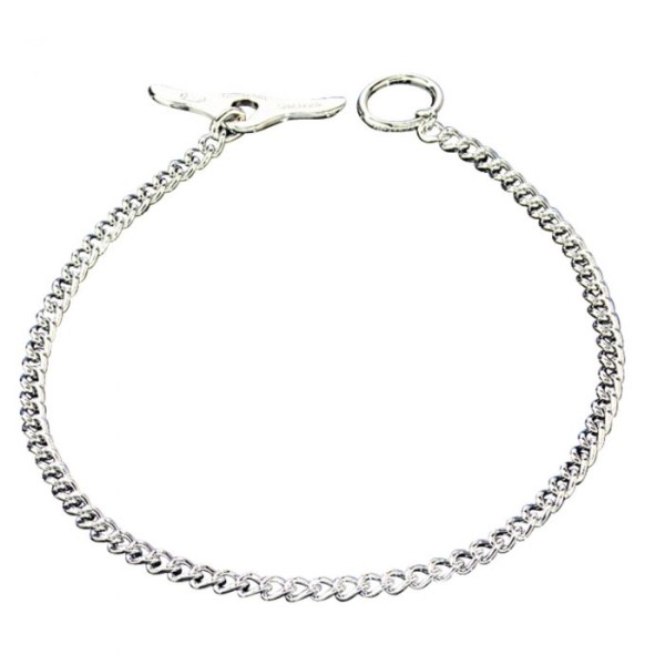 Sprenger - Halskette mit Knebelverschluss, runde Glieder - Stahl verchromt, 2,0 mm